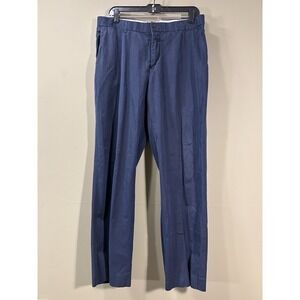 Vtg Polo Ralph Lauren Pants Mens Sz 34x30 Navy Blue Silk Blend Trousers Timeless